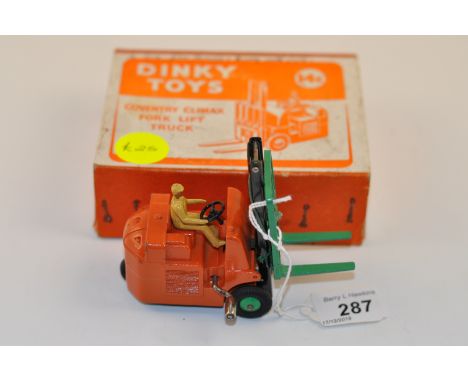 DINKY TOYS MODEL 14C COVENTRY CLIMAX FORK LIFT TRUCK BOXED