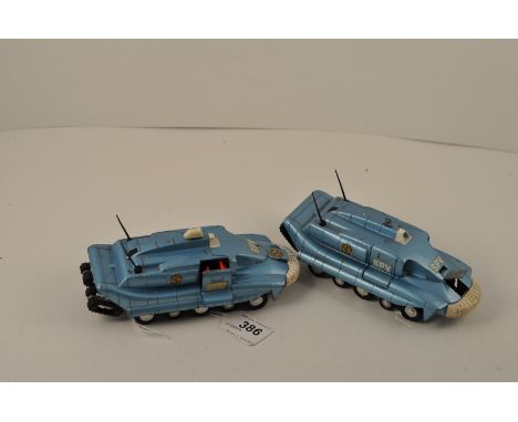 2 DINKY TOYS CENTURY 21 NO 104 SPECTRUM PURSUIT VEHICLES