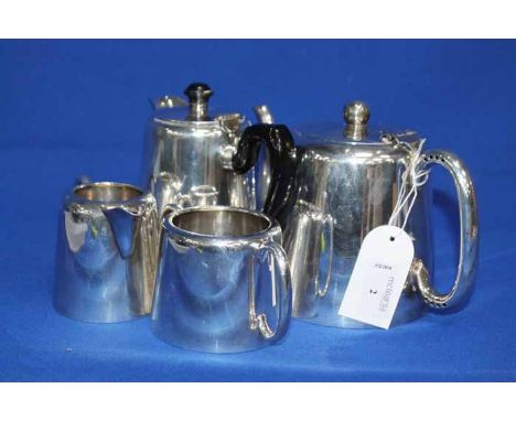 SILVER PLATED FOUR PIECE HOTEL TEA SERVICE 