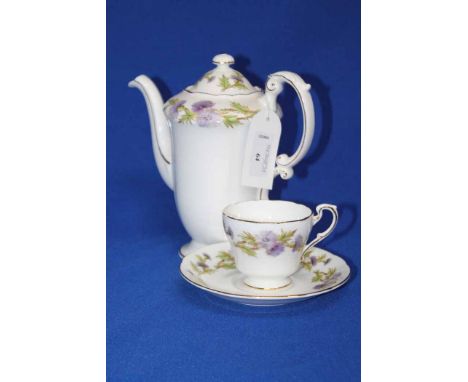 PARAGON HIGHLAND QUEEN PATTERN TEA AND COFFEE SERVICE
including, coffee pot, cream, sugar, six coffee cups and saucers, six t