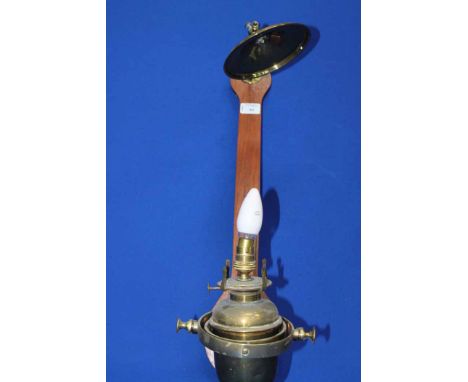 BRASS OIL LAMP ON GIMBAL 