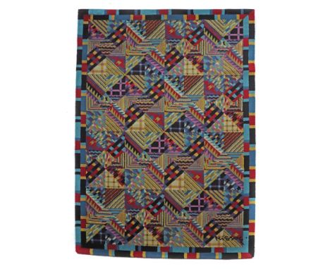 Missoni, OttavioRagusa di Dalmazia 1921 - 2013 Sumirago, italienischer Modeschöpfer u. Textilfabrikant, Teppich Sirio, Entwur