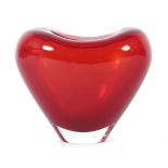 Massive kleine herzförmige Vase 2. H.