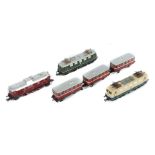 3 x E-Lok, 1 x Triebwagen-Set Märklin,