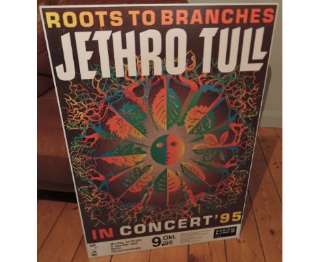 A large Jethro Tull 95 German poster on board, nice item