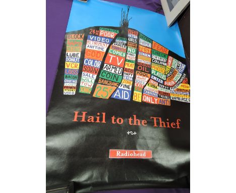 Large Radiohead album promo poster - lovely item
