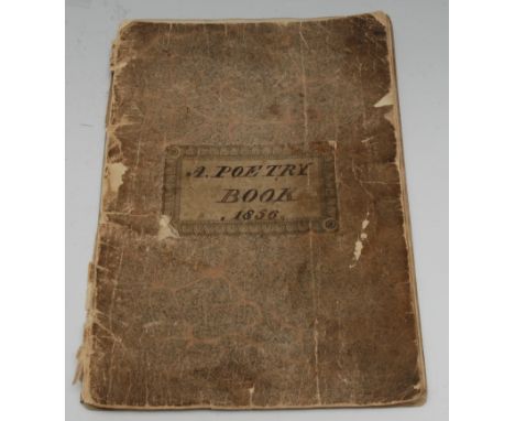Poetry - a 19th century handwritten manuscript book, A Poetry Journal 1856, various titles and compositions, To a Beautiful Q