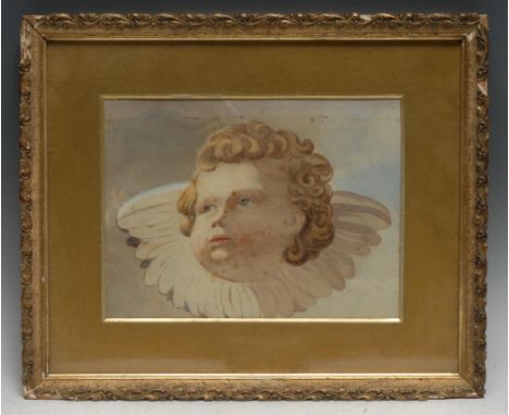 Old Master School (17th/early 18th century)Study for a Fresco, A Winged Putti Maskwatercolour on paper, 19cm x 25cm Provenanc