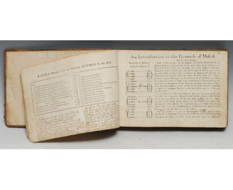 Music - [Psalms, 23 Anthems], lacking title-page, n.p.., n.d., [?London: c. 1760-1770], copperplate printed, pp: [iv], xvi, 6