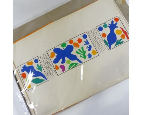 Henri Matisse, folder of lithograph cut-outs, circa 1950s, sheet size 14" x 21"Good condition 