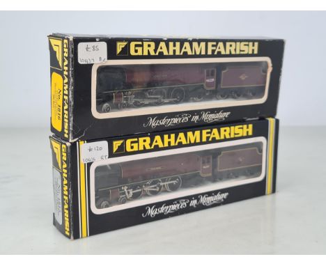 A boxed Graham Farish N gauge 'City of Liverpool' Locomotive in BR maroon livery and a boxed 'Duchess of Hamilton', both VG, 