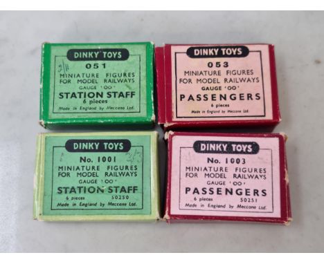 A Hornby Dublo Reference Set of Figures comprising the four versions including 1001 and 1003 first versions, and 051 and 053 