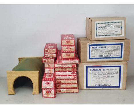 Over 100 pieces of unboxed Hornby Dublo 2-rail Track and over 25 pieces of boxed Track including Electric Points, Uncoupling 