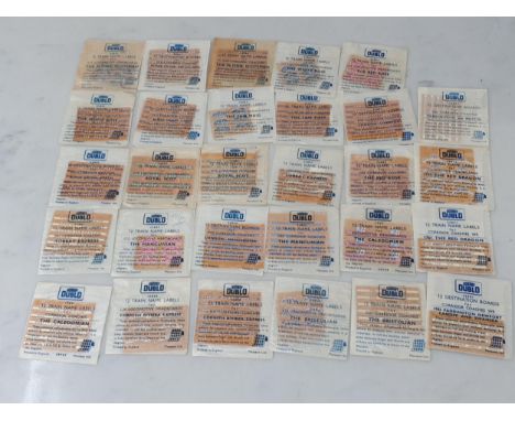 Twenty nine different Hornby Dublo Train Names, Destination Boards and Locomotive Headboards, missing ones are Bournemouth Be