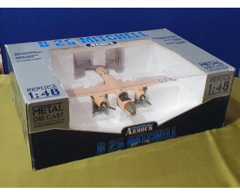 A boxed Collection Armour 1:48 scale B25D Mitchell, 321BG, USAAF 'Seven on Seven'. A/F