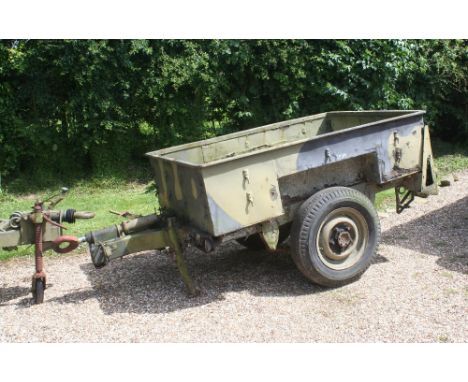 A Sankey 3/4 ton FV 2361 trailer, registration number 38 ET 68, chassis 1643 with spare wheel and photocopied manual (in need