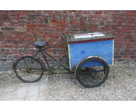 A vintage tradesman bicycle, the articulated front container with lever rear rod brake, Dunlop F35/2 seat, in need of restora