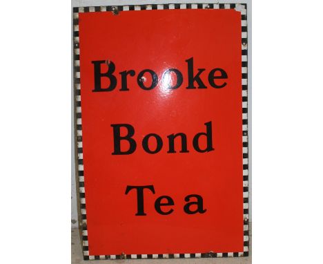 A Brooke Bond Tea single sided porcelain enamel advertising sign, 76 x 57 cm.