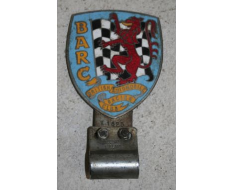 A British Automobile Racing Club bumper badge, number K1425.
