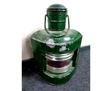 A ship's masthead light 