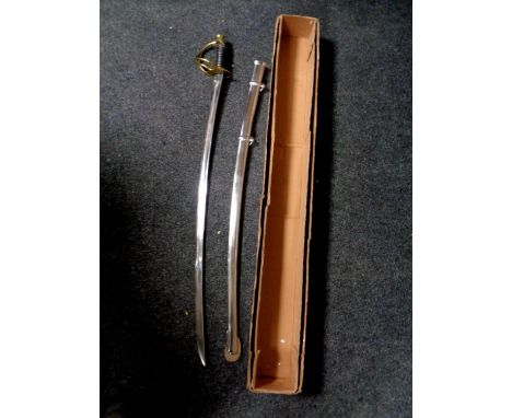 An Ancient Warrior Cavalry sword in scabbard (boxed) 