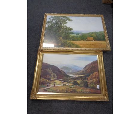 An S. R. Percy print, Ryedale Water West Moorland, in a gilt frame, together with a David Smith print, West Leigh Heights, in