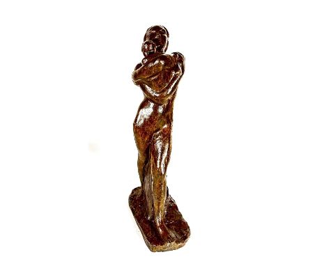                                                                                       "Mother and Child" Dark patina bronze s