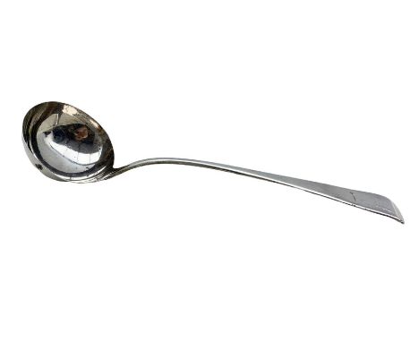 George III silver soup ladle engraved with a crest London 1807 Maker William and William Fearn 7oz