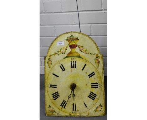 A painted longcase clock dial