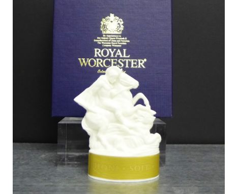 A Royal Worcester limited edition No.34/1817 St. George and the Dragon candle snuffer, complete with its box