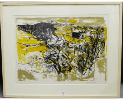 Elizabeth Blackadder, OBE, RA, RSA, RSW, RGI, Dlitt, (b.1931) 'Fifeshire Farm' Lithograph, 1960, signed in pencil, published 