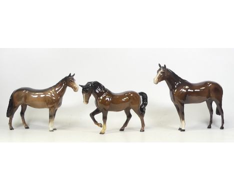 Beswick, Brown Bois Russel, Stock Jogging Mare and Hunstmans Horse (3)