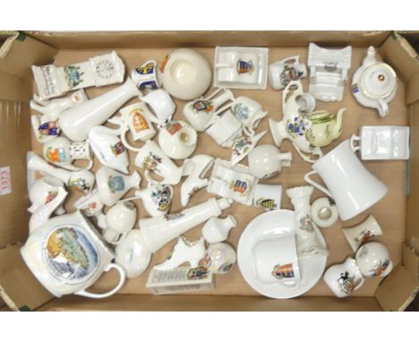 A Collection of Crested ware including examples from Carltonware, Willow Art China etc. (1 Tray)