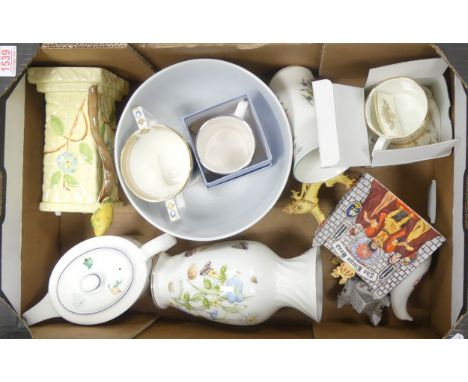 A Mixed Collection of Ceramics to include Royal Worcester Commemorative Loving Cup, Aynsley vase, Christopher Wren teapot (1 