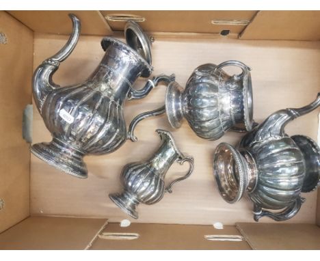 Silver plated 4 piece tea service (4).