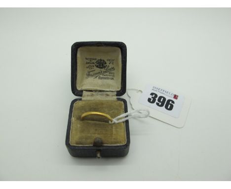 A 22ct Gold Plain Wedding Band, (finger size L) (1.7grams), in an old ring box. 