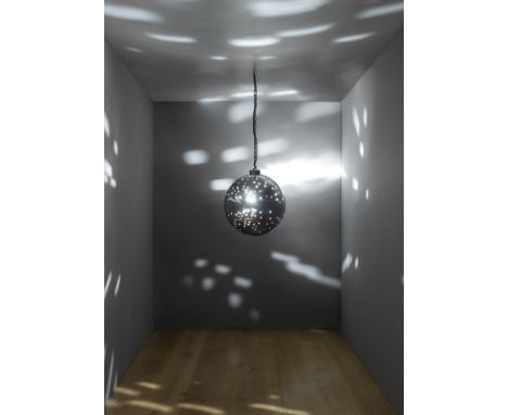 Otto Piene (German, 1928-2014)Lichtkugel 1971-1972 metal, electrical motor and light bulbsDiameter: 50 cm. 19 11/16 in.This w