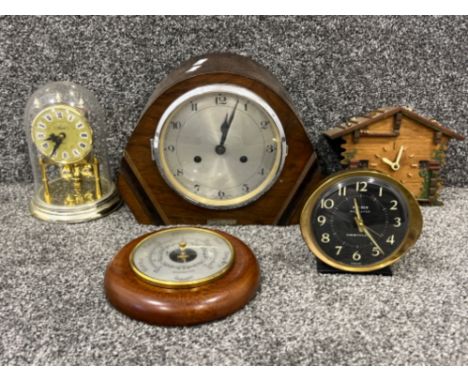 3 mantle clocks and barometer