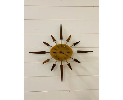 Manley mid century star bust clock, West Germany 