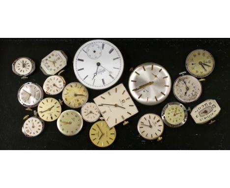 A small group of assorted lady's and gentleman's wrist watch movements including Tudor, Longines and Omega.***CONDITION REPOR
