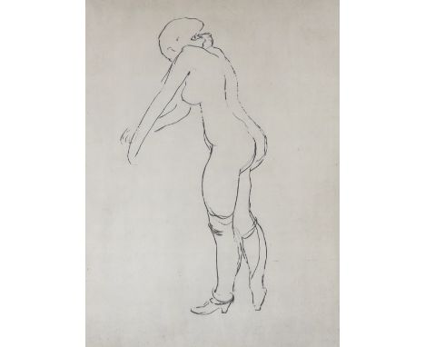 Maxwell Stewart Simpson (American, 1896-1984), etching, ‘French girl’, signed and dated 1924 in pencil, 39 x 31cm***CONDITION