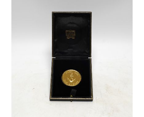A Lord Howard de Walden medal commemorating Slip Anchor, Derby, 1985, in Cartier box.***CONDITION REPORT***The medal believed