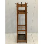 An early 20th century mahogany coat and stick stand, height 186cm***CONDITION REPORT***PLEASE NOTE:-