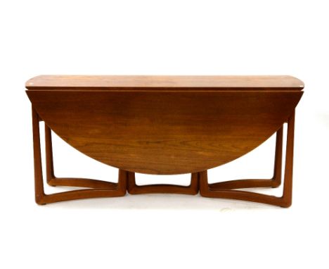 Peter Hvidt &amp; Orla Molgaard-Nielson for France &amp; Son, double gate leg drop-leaf dining table, w163 x d143 x h72cmProv