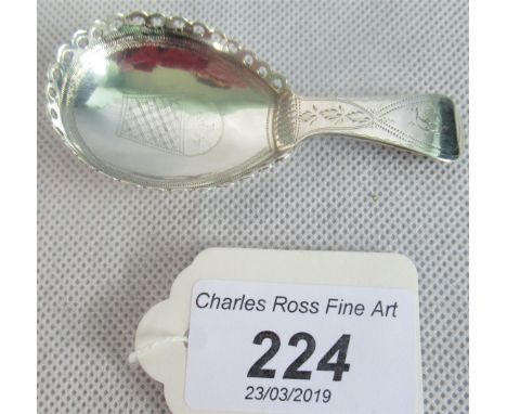 A 19th century silver caddy spoon, Birmingham 1803. Condition Report: No apparent major damage.