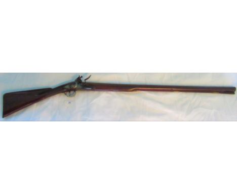 An early 19th century side lock/Flintlock fowling piece, engraved 'LODER' (John & Edward), London, overall length 121cm. Cond