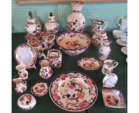 A large quantity of Masons 'Mandalay' pattern, to include: vases, ginger jar, fruit bowl, graduated jugs, teapot and other re