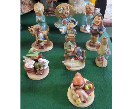 A collection of ten various Goebel figurines.