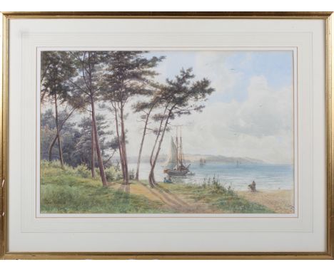 James Whaite - Ventnor, Isle of Wight, 19th century watercolour, signed and dated '80 recto, titled gallery label verso, 32.5