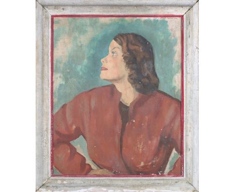John Pemberton - 'Barbara &amp; Caroline' (Half Length Portrait of a Lady), early/mid-20th century oil on canvas, signed rect